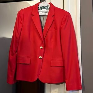 Red J. Crew wool blend blazer